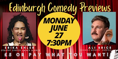 Bear Funny Comedy Edinburgh Previews: Erika Ehler + Ali Brice tickets