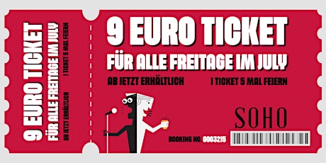 Hauptbild für SOHOs 9 Euro Ticket - All you can party!