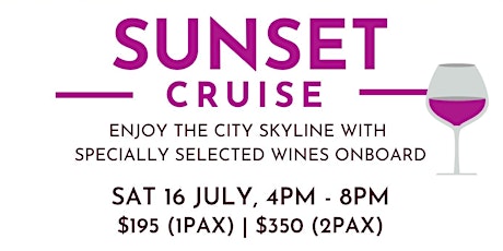Sunset Cruise + Free Wine-tasting tickets