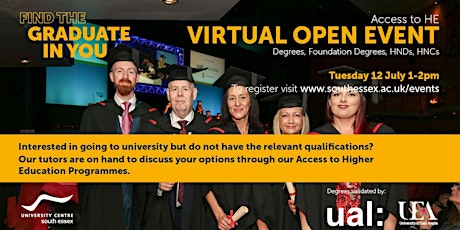 Access to Higher Education Virtual Open Event tickets