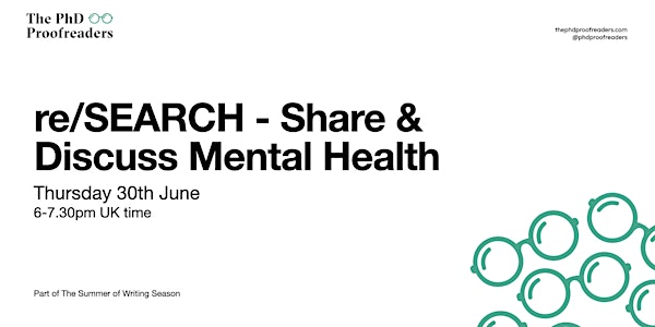 re/SEARCH - Share & Discuss Mental Health