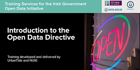 ONLINE Ireland OD Initiative - Intro to Open Data Directive (6 Sep 22) tickets