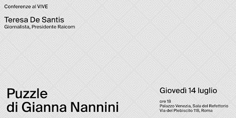 AL CENTRO DI ROMA: Puzzle di Gianna Nannini  con Teresa De Santis tickets