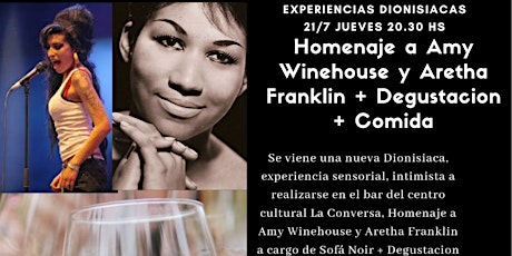 Homenaje a Amy Winehouse y Aretha Franklin+Degustacion+ Comida entradas