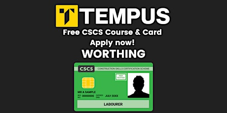 Free CSCS Course & Card in Worthing with £50 Voucher 4 July tickets