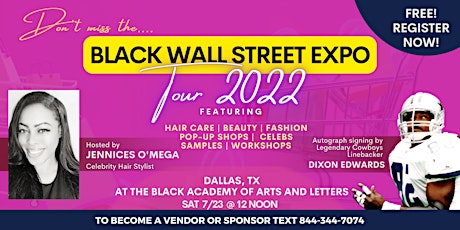 Black Wall Street Expo Tour 2022 - Dallas, TX tickets