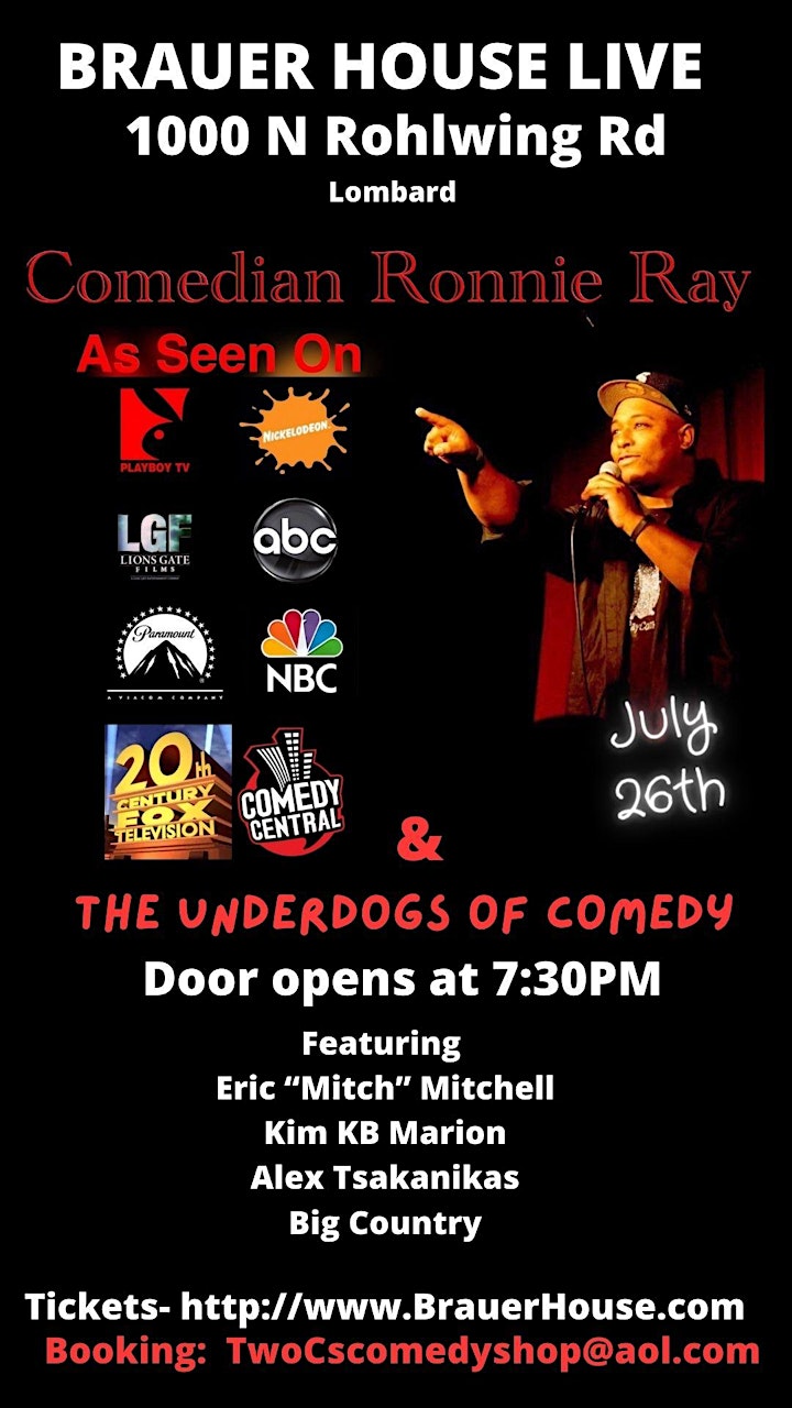 Comedy Night ft. Ronnie Ray & the Underdogs of Comedy image