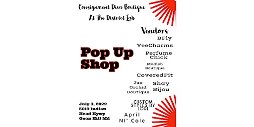Consignment Diva Boutique PopUp Shop At The District Lab