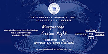 Iota Eta Zeta's Masquerade Casino Night - Scholarship Fundraiser