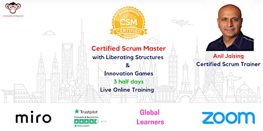 Certified ScrumMaster (CSM) - Guaranteed to RUN - Live Online