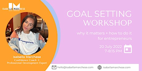 Goal Setting Workshop for Entrepreneurs tickets