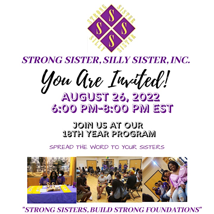 Strong Sister, Silly Sister, Inc.'s `18th Year Program image