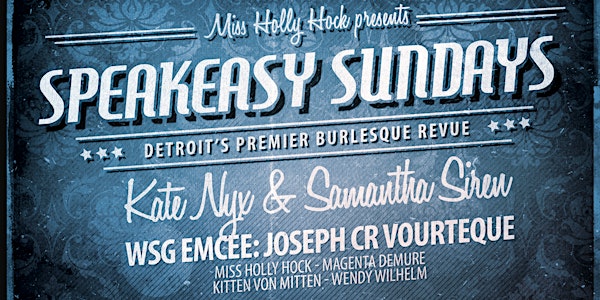 Speakeasy Sunday May Edition