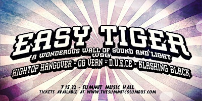 EASY TIGER at The Summit Music Hall – Friday July 15
