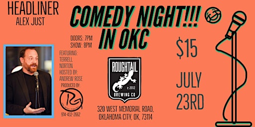 July Comedy show at Roughtail Brewery Co.