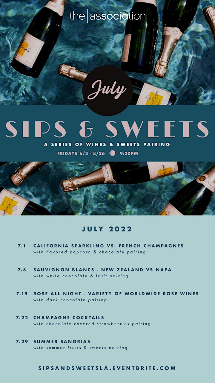 SIPS & SWEETS - A Series of Wines & Sweets Pairing image