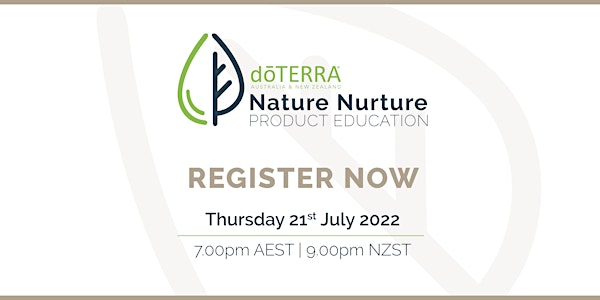 Nature Nurture, Online Workshop: Thursday 21st July, 7PM AEST/ 9PM NZST