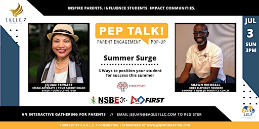 July 03 | PEP TALKS - Parent Engagement Pop-ups
