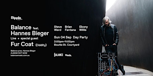 Ripple Presents Balance feat Hannes Bieger Live + special guest Fur Coat primary image