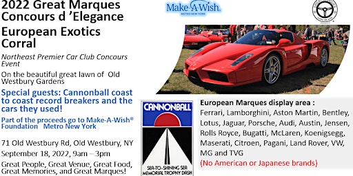 Great Marques Car Show European Exotic Car Corral