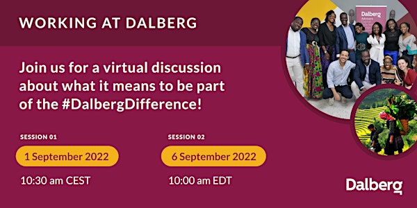 Working at Dalberg Webinar - Info Session (01 Sept  2022 - 10:30am CEST)