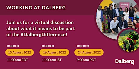 Working at Dalberg Webinar - Info Session (24 Aug 2022 - 09:00am PDT)