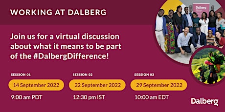 Working at Dalberg Webinar - Info Session (14 Sept 2022 - 09:00am PDT)