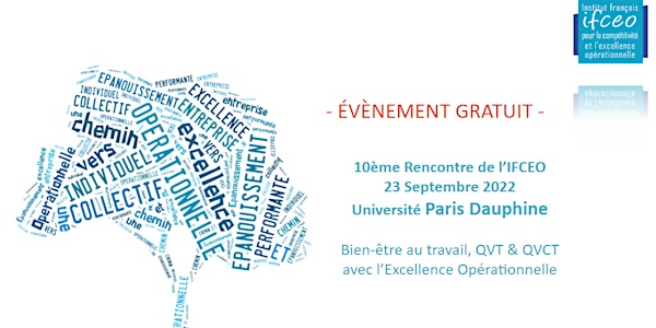 10è Rencontre IFCEO -Bien-Être, QVT, QVCT et Excellence Opérationnelle