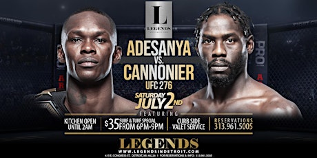 UFC 276: Adesanya vs. Cannonier at Michigan's premier club!