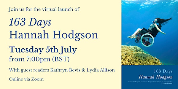 Virtual launch of 163 Days by Hannah Hodgson