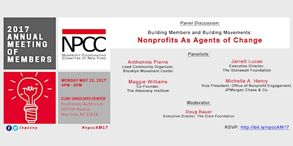 NPCC Annual Meeting of Members 2017 | Building Members and Building Movements: Nonprofits As Agents of Change
