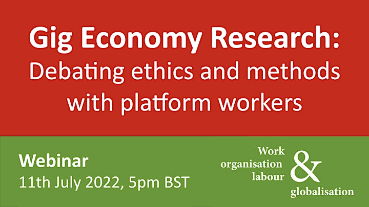 Gig Economy Research: debating ethics and methods with platform workers image
