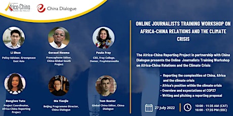 Journalists Training on Africa-China Relations and the Climate Crisis tickets