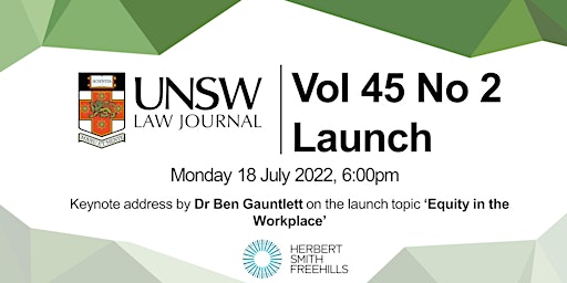 UNSW Law Journal Issue 45(2) Launch