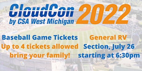 CloudCon 2022 - Baseball Game tickets