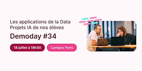 Data Demoday #34 -Projets IA : les applications de la Data | Jedha Paris billets