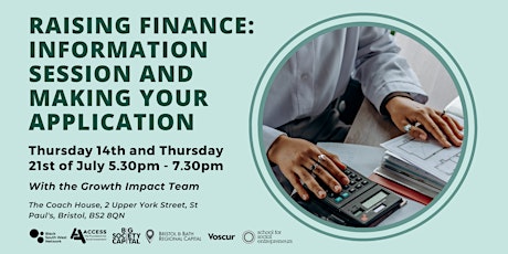 Raising Finance: Information Session and Making your Application tickets