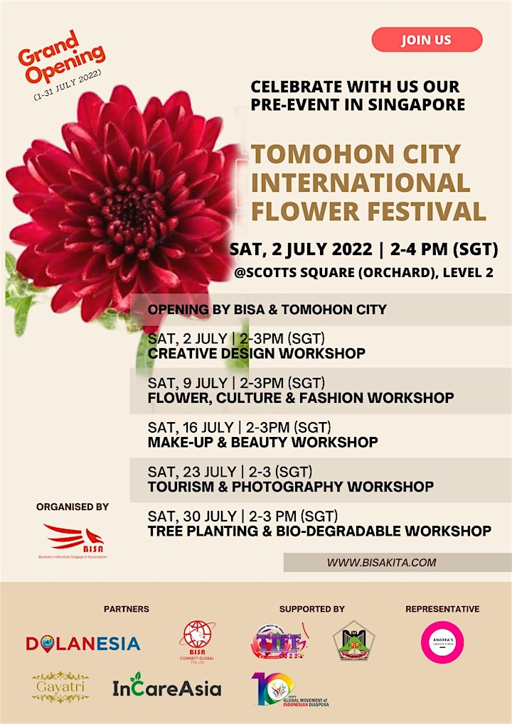 Tomohon International Flower Festival Workshop in Singapore image