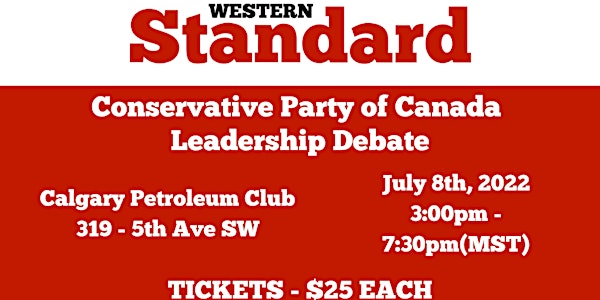 Western Standard Conservative Leadership Debate