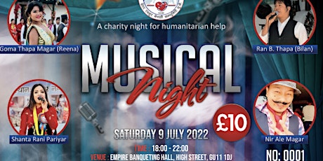 Musical Night-A Charity night for Humanitarian Help tickets