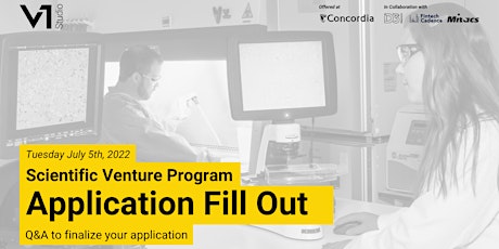 Application Fill Out for Cohort III of the Scientific Venture Program
