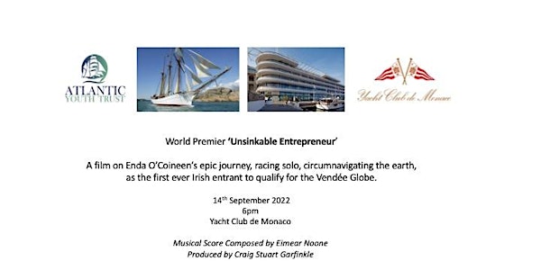 World Premier  ‘Unsinkable Entrepreneur’  Enda O'Coineen - Vendeé Globe