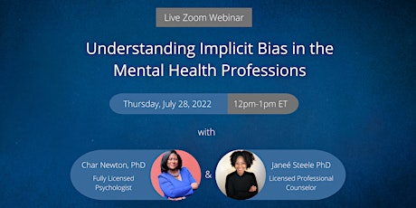 Understanding Implicit Bias in the Mental Health Professions tickets