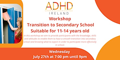 Transition to Secondary School Workshop / July 27th/ 2hours tickets