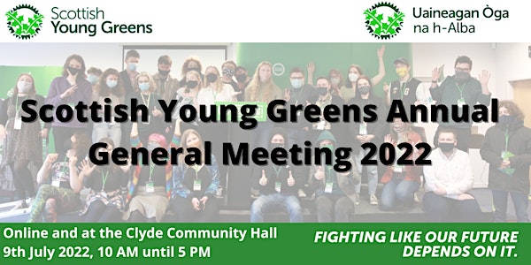 Scottish Young Greens Annual General Meeting (AGM) 2022
