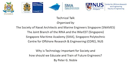 Technical talk: Why is Technology Important for Society and how should we Educate and Train of Future Engineers? primary image