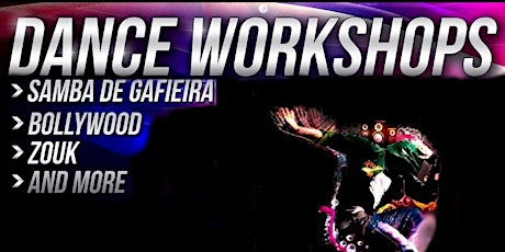 Dance Workshops - Zouk, Hip Hop, Samba, Bollywood and more primary image