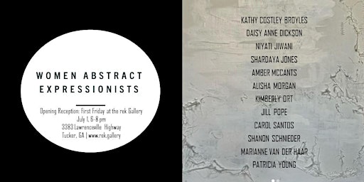 Women Abstract Expressionists: First Friday at the rek Gallery