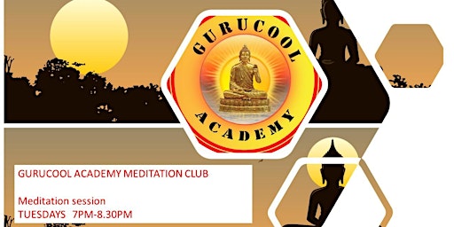 Imagem principal do evento Gurucool Meditation Club-FREE MEDITATION & YOGA SESSIONS