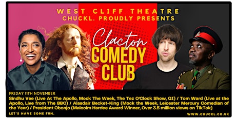 Clacton Comedy Club with Sindhu Vee, Alasdair Becket King & Tom Ward